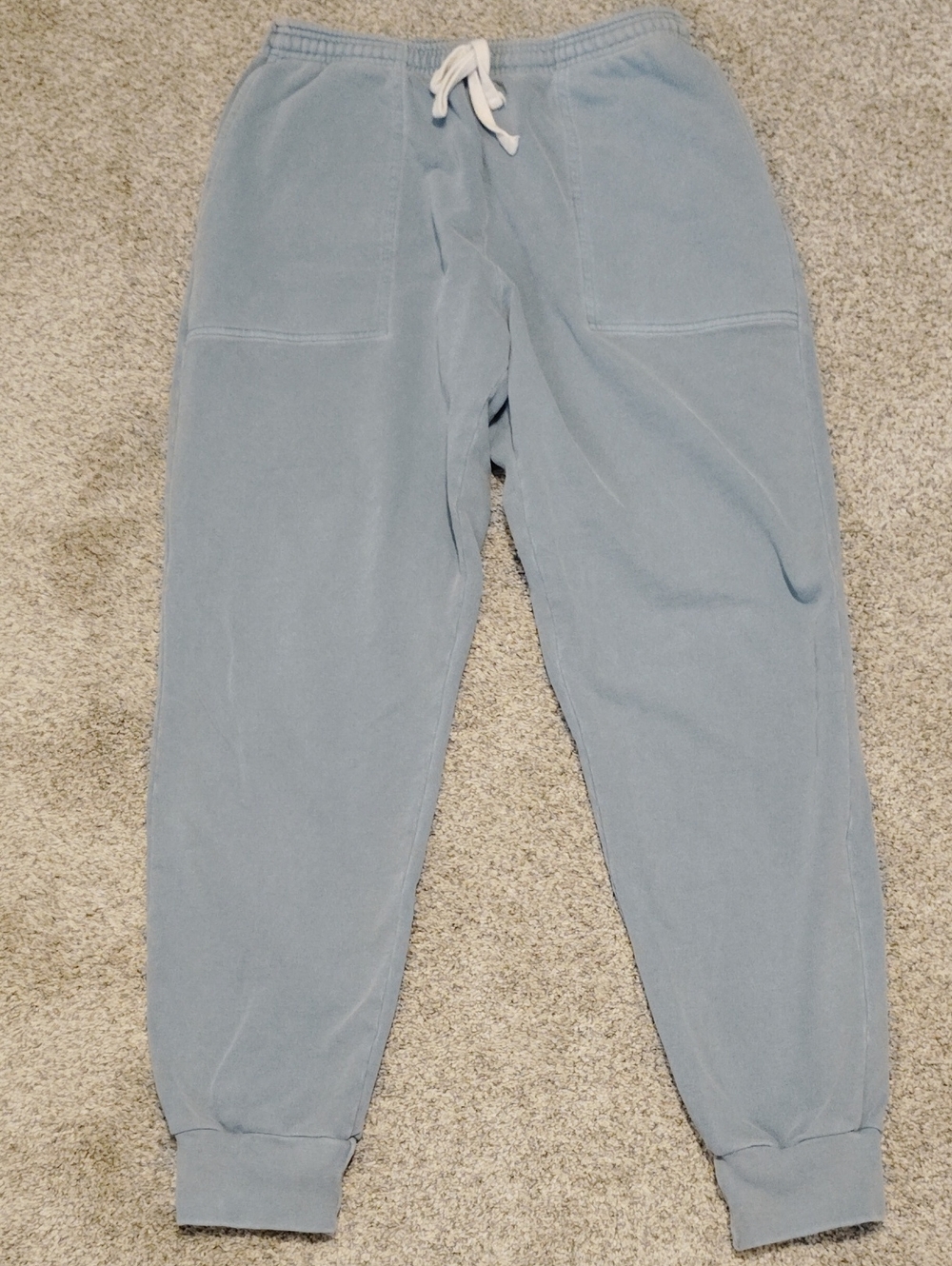 American Apparel Light Blue Drawstring Jogger Pants - French Terry Collection